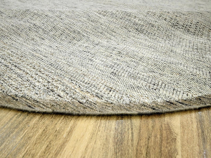 10'0" x 10'1" New Hand Knotted Brown Wool Round Oriental Rug - MOA10276724