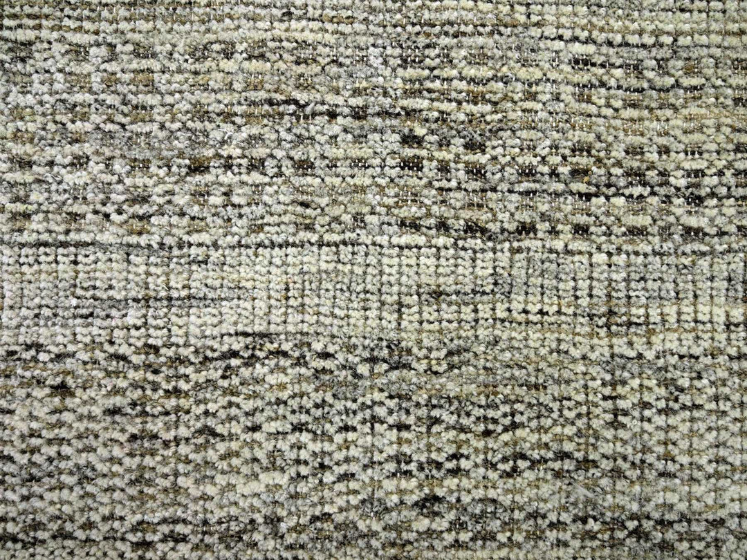 10'0" x 10'1" New Hand Knotted Brown Wool Round Oriental Rug - MOA10276724