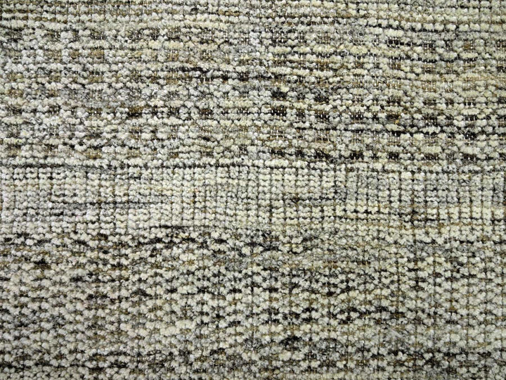 10'0" x 10'1" New Hand Knotted Brown Wool Round Oriental Rug - MOA10276724