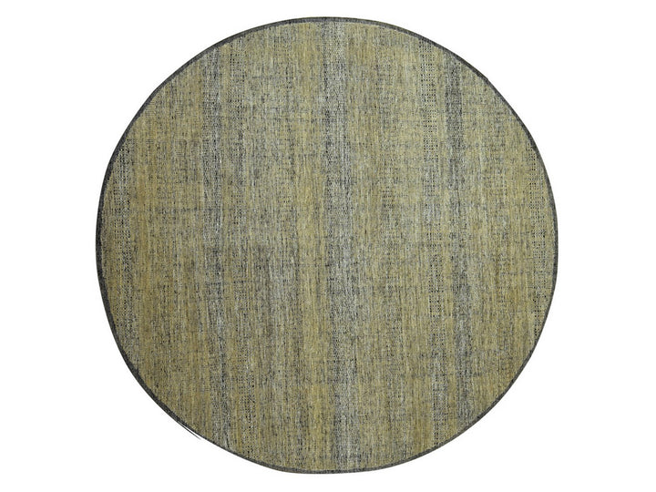 11'10" x 11'11" New Hand Knotted Brown Wool Round Oriental Rug - MOA10276726