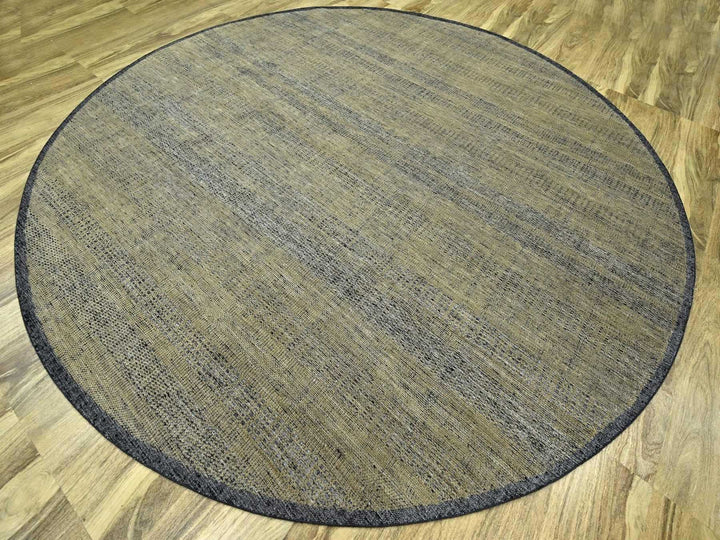 11'10" x 11'11" New Hand Knotted Brown Wool Round Oriental Rug - MOA10276726