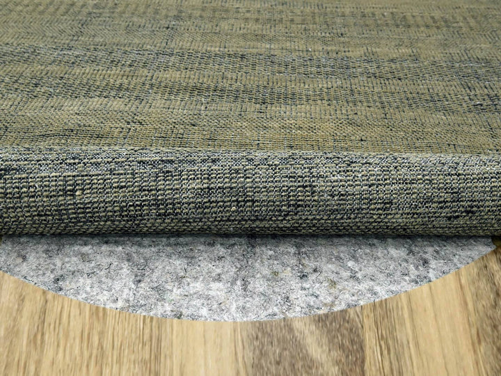 11'10" x 11'11" New Hand Knotted Brown Wool Round Oriental Rug - MOA10276726