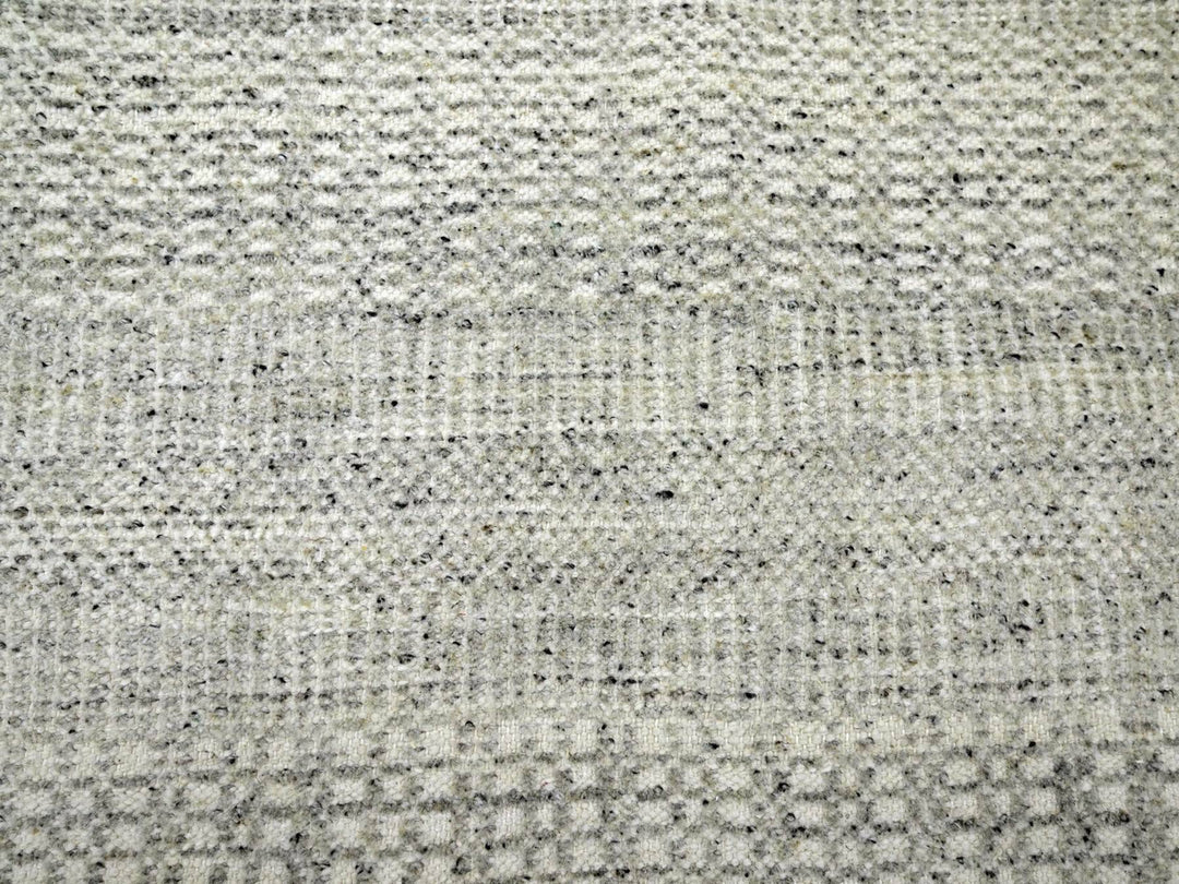 12'0" x 12'1" New Hand Knotted Grey Wool Round Oriental Rug - MOA10276727