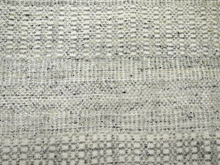 12'0" x 12'1" New Hand Knotted Grey Wool Round Oriental Rug - MOA10276727