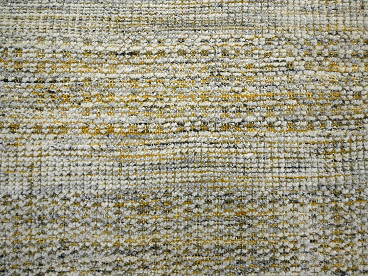 11'10" x 11'10" New Hand Knotted Yellow Wool Round Oriental Rug - MOA10276728