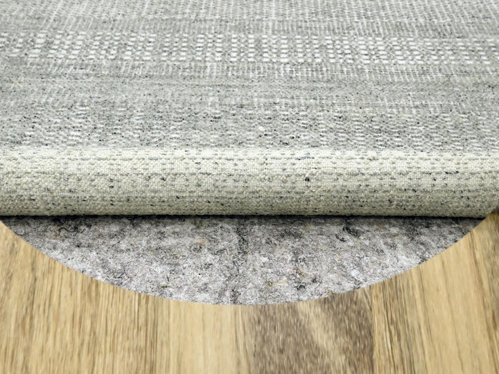 6'0" x 6'1" New Hand Knotted Grey Wool Round Oriental Rug - MOA10276729