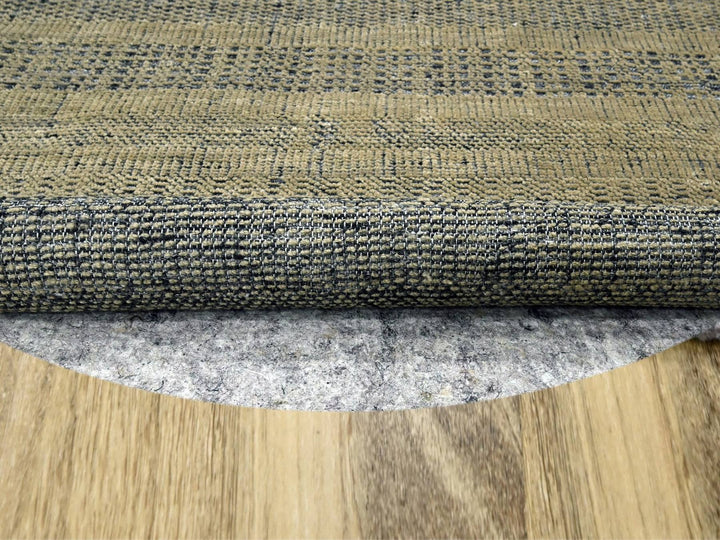 6'1" x 6'1" New Hand Knotted Brown Wool Round Oriental Rug - MOA10276730