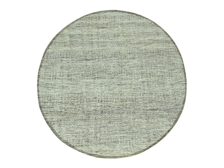 6'0" x 6'1" New Hand Knotted Brown Wool Round Oriental Rug - MOA10276733