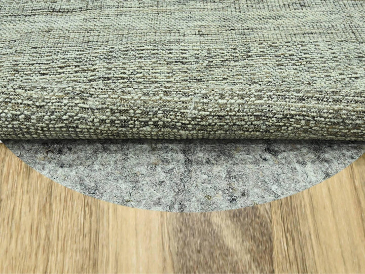 6'0" x 6'1" New Hand Knotted Brown Wool Round Oriental Rug - MOA10276733