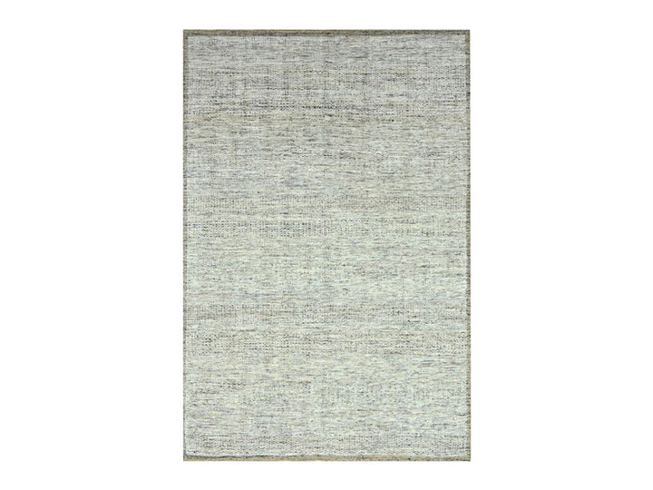 6'1" x 8'11" New Hand Knotted Brown Wool Rectangle Oriental Rug - MOA10276734