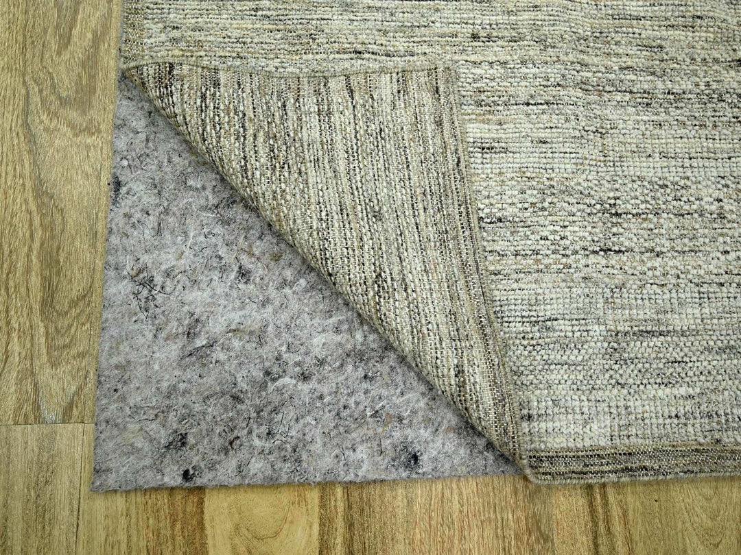 6'1" x 8'11" New Hand Knotted Brown Wool Rectangle Oriental Rug - MOA10276734