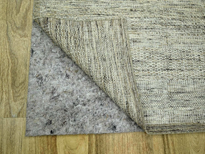 6'1" x 8'11" New Hand Knotted Brown Wool Rectangle Oriental Rug - MOA10276734