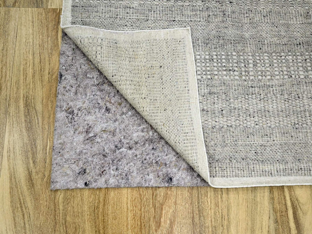 5'11" x 9'0" New Hand Knotted Grey Wool Rectangle Oriental Rug - MOA10276735