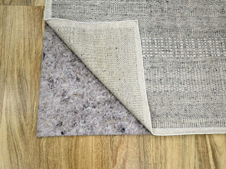 5'11" x 9'0" New Hand Knotted Grey Wool Rectangle Oriental Rug - MOA10276735