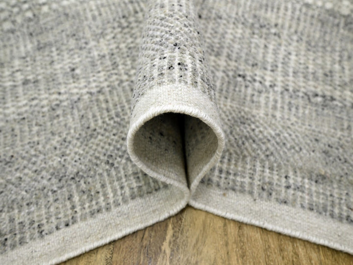 5'11" x 9'0" New Hand Knotted Grey Wool Rectangle Oriental Rug - MOA10276735