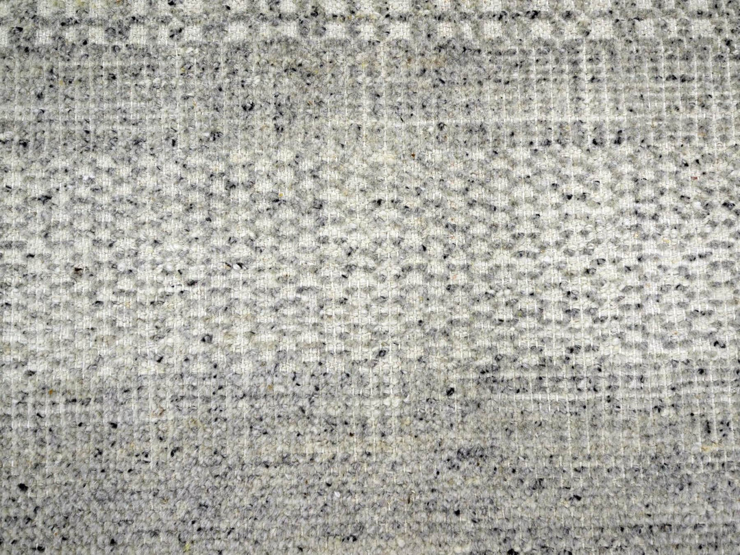 5'11" x 9'0" New Hand Knotted Grey Wool Rectangle Oriental Rug - MOA10276735