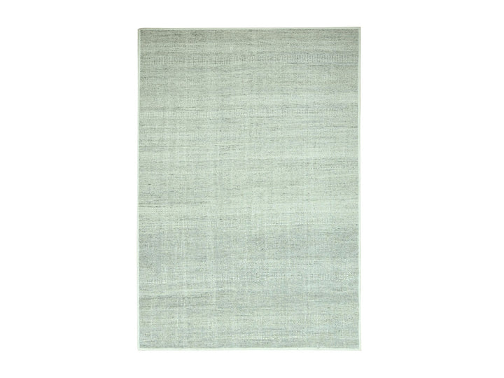 6'1" x 9'0" New Hand Knotted Grey Wool Rectangle Oriental Rug - MOA10276736