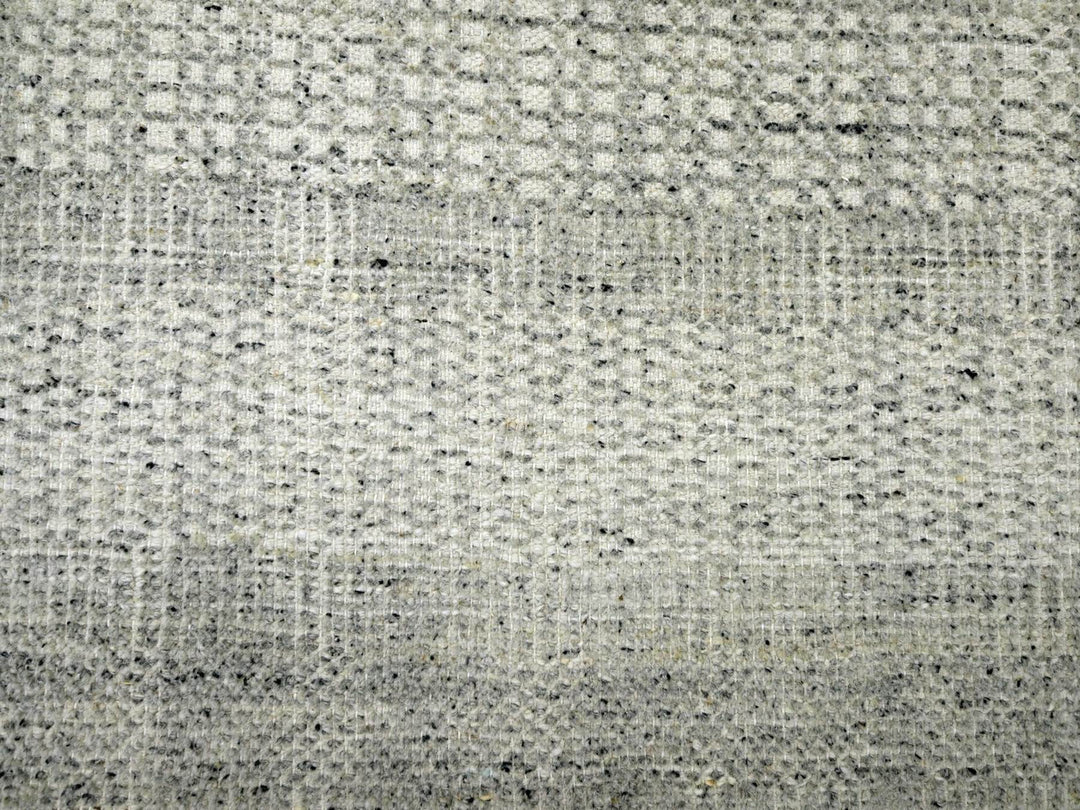6'1" x 9'0" New Hand Knotted Grey Wool Rectangle Oriental Rug - MOA10276736