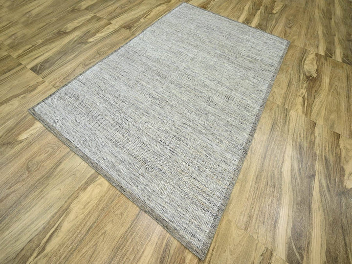 6'0" x 8'11" New Hand Knotted Brown Wool Rectangle Oriental Rug - MOA10276738