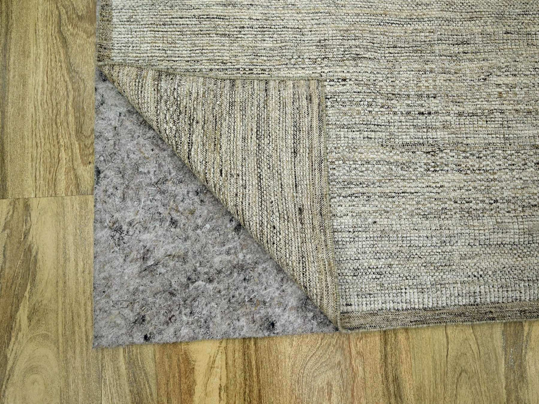 6'0" x 8'11" New Hand Knotted Brown Wool Rectangle Oriental Rug - MOA10276738