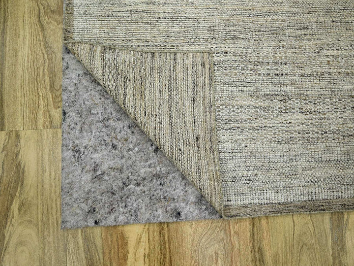 6'0" x 8'11" New Hand Knotted Brown Wool Rectangle Oriental Rug - MOA10276738