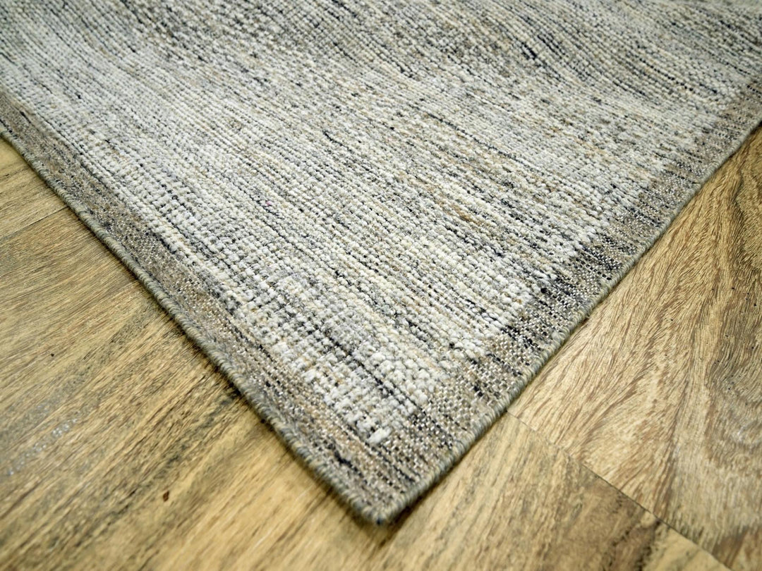6'0" x 8'11" New Hand Knotted Brown Wool Rectangle Oriental Rug - MOA10276738