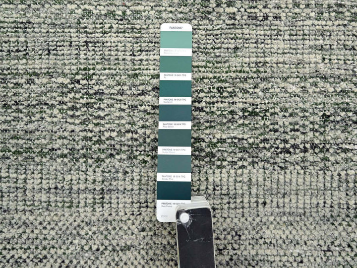 2'6" x 6'0" New Hand Knotted Green Wool Runner Oriental Rug - MOA10276739