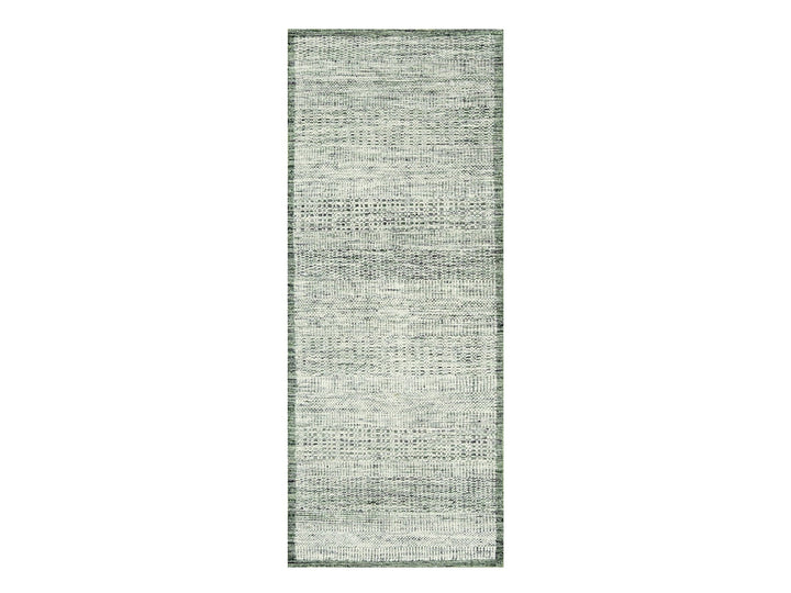 2'6" x 6'0" New Hand Knotted Green Wool Runner Oriental Rug - MOA10276742