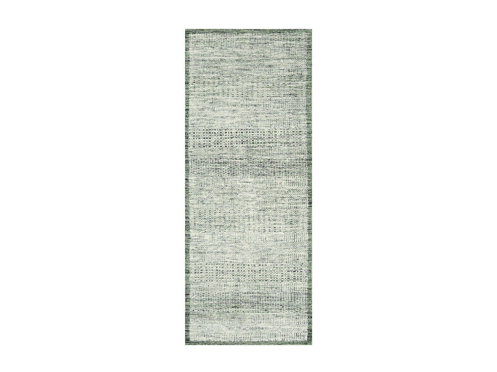 2'6" x 6'0" New Hand Knotted Green Wool Runner Oriental Rug - MOA10276743