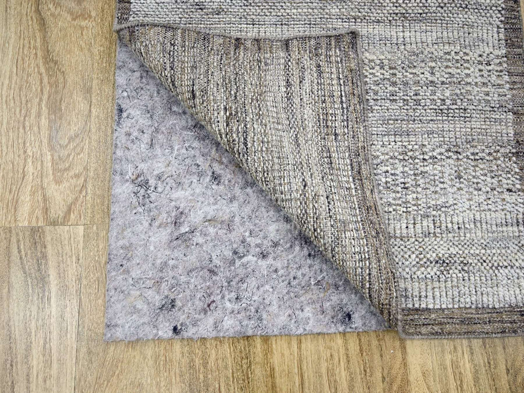 2'7" x 6'2" New Hand Knotted Brown Wool Runner Oriental Rug - MOA10276744