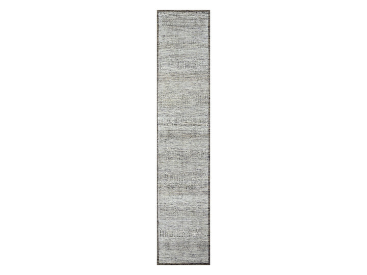 2'8" x 12'0" New Hand Knotted Brown Wool Runner Oriental Rug - MOA10276745