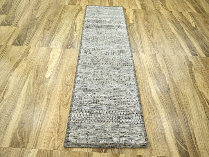 2'8" x 7'10" New Hand Knotted Brown Wool Runner Oriental Rug - MOA10276746