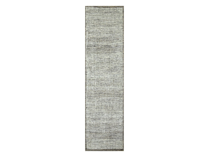 2'6" x 7'11" New Hand Knotted Brown Wool Runner Oriental Rug - MOA10276747
