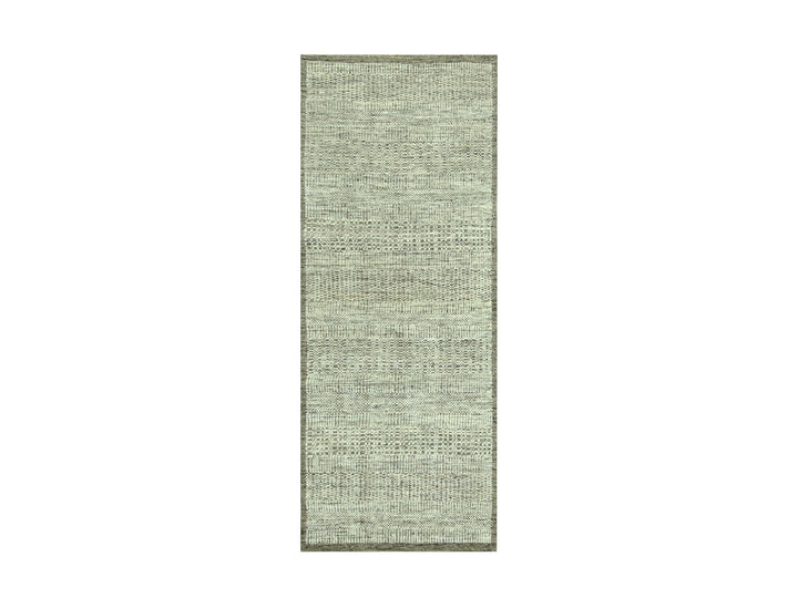 2'7" x 6'2" New Hand Knotted Brown Wool Runner Oriental Rug - MOA10276751