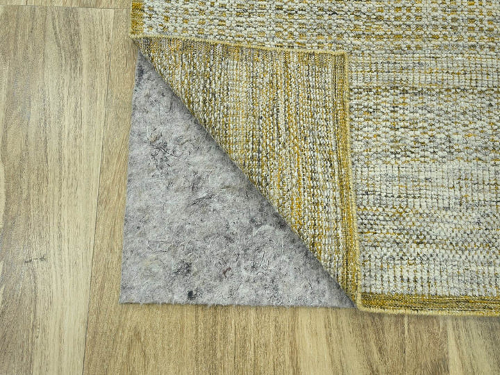 2'6" x 11'11" New Hand Knotted Yellow Wool Runner Oriental Rug - MOA10276752