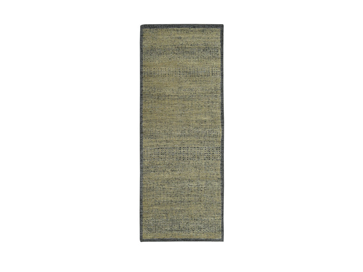 2'7" x 6'1" New Hand Knotted Brown Wool Runner Oriental Rug - MOA10276754