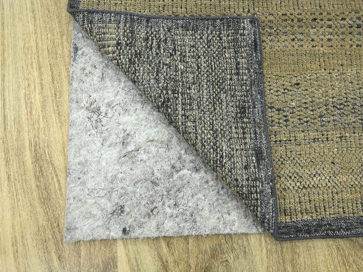 2'7" x 6'1" New Hand Knotted Brown Wool Runner Oriental Rug - MOA10276754