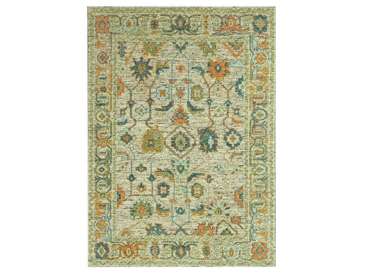 10'2" x 13'11" New Hand Knotted Beige Wool Rectangle Oriental Rug - MOA10276768
