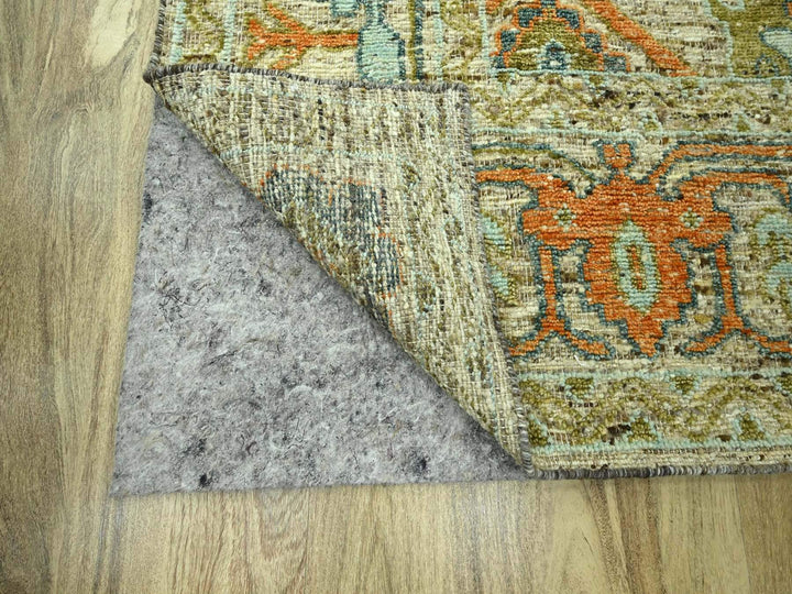 10'2" x 13'11" New Hand Knotted Beige Wool Rectangle Oriental Rug - MOA10276768