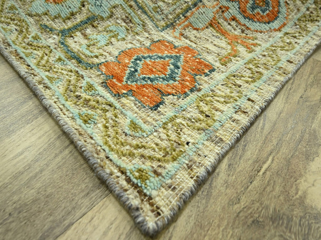 10'2" x 13'11" New Hand Knotted Beige Wool Rectangle Oriental Rug - MOA10276768