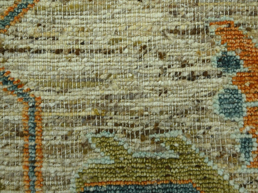 10'2" x 13'11" New Hand Knotted Beige Wool Rectangle Oriental Rug - MOA10276768