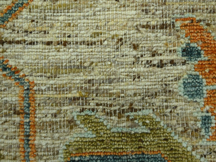 10'2" x 13'11" New Hand Knotted Beige Wool Rectangle Oriental Rug - MOA10276768