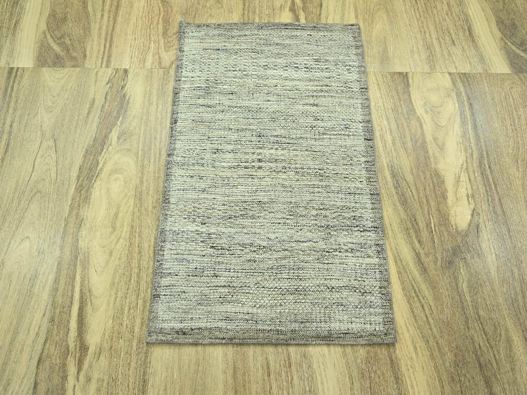 2'0" x 3'0" New Hand Knotted Brown Wool Rectangle Oriental Rug - MOA10276775