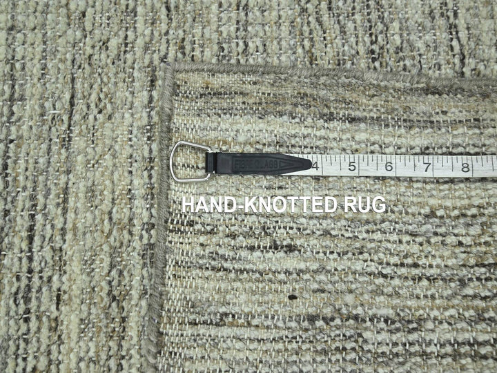 2'0" x 3'0" New Hand Knotted Brown Wool Rectangle Oriental Rug - MOA10276775