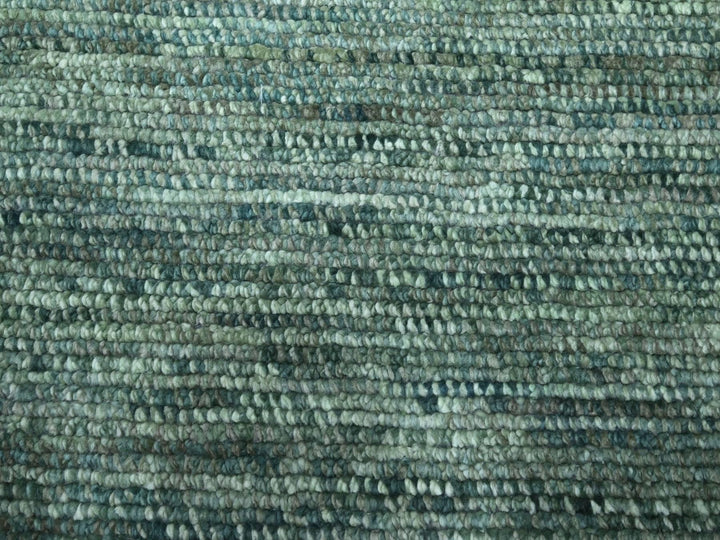 9'4" x 11'9" New Hand Knotted Green Wool Rectangle Oriental Rug - MOA10276795