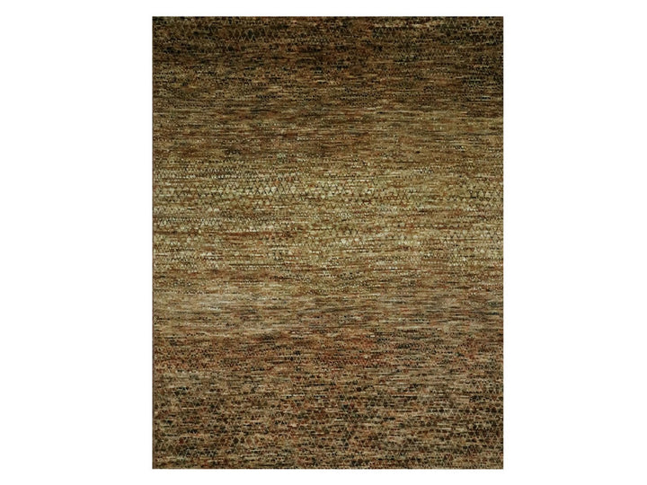 9'4" x 12'1" New Hand Knotted Brown Wool Rectangle Oriental Rug - MOA10276796