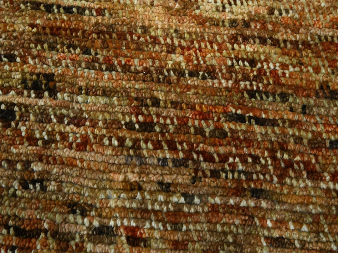 9'4" x 12'1" New Hand Knotted Brown Wool Rectangle Oriental Rug - MOA10276796