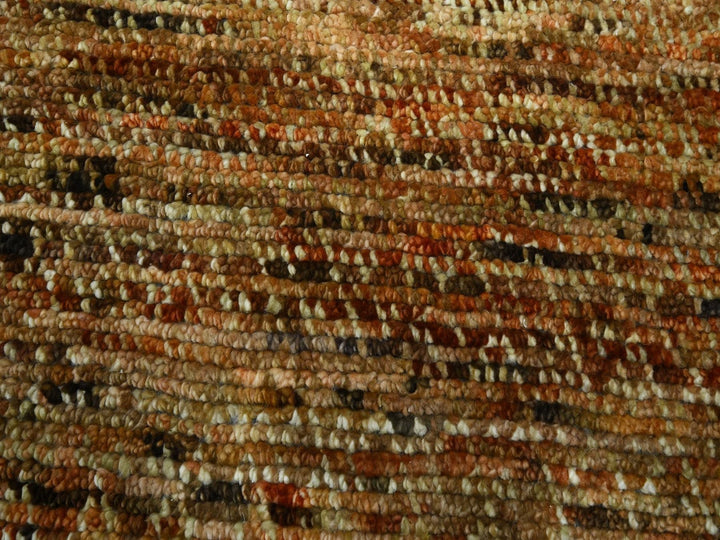9'4" x 12'1" New Hand Knotted Brown Wool Rectangle Oriental Rug - MOA10276796