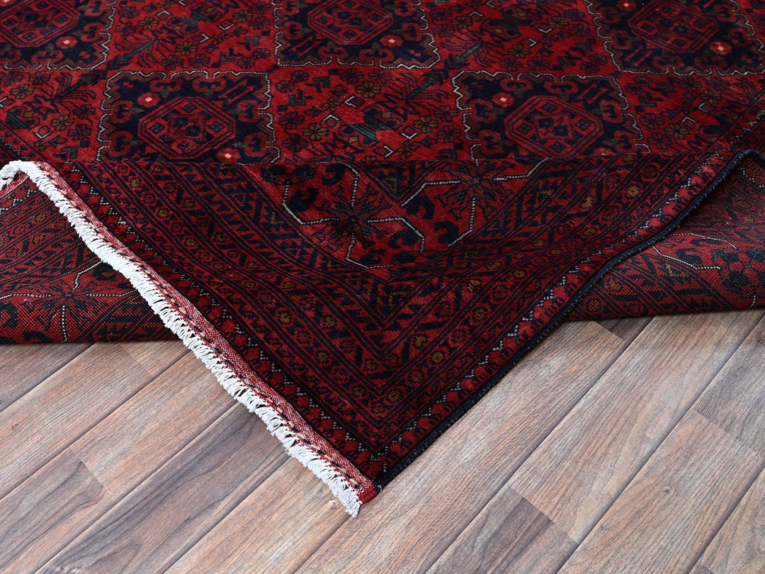 9'10" x 12'10" New Hand Knotted Red Wool Rectangle Oriental Rug - MOA102767
