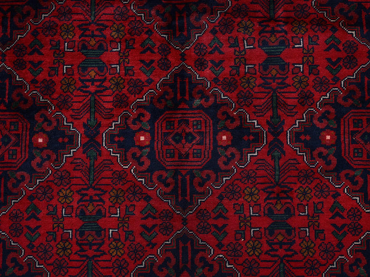 9'10" x 12'10" New Hand Knotted Red Wool Rectangle Oriental Rug - MOA102767